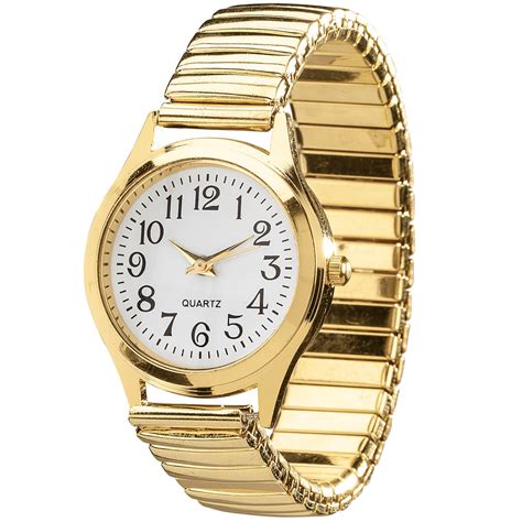 ladies watch with elasticated strap.